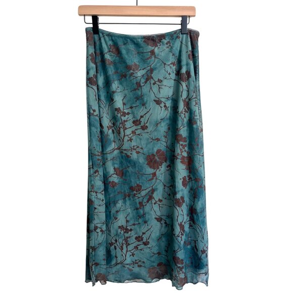 Cider High waist mesh floral mini skirt with elastic waist band - Picture 1 of 6